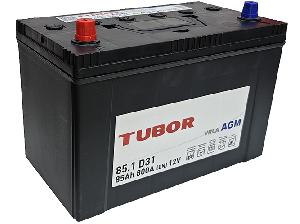 Аккумулятор 85Ач "TUBOR AGM D31" П.П. 306х175х220 