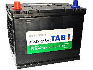 Аккумулятор 75Ач "TAB POLAR JIS AGM" П.П. 261х173х220 