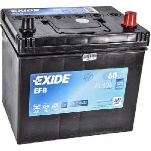 Аккумулятор 60Ач "EXIDE EFB ASIA" О.П. 232х173х220 