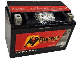 Аккумулятор 8Ач "BANNER BIKE Bull YTX9-BS" П.П. 150х87х105 