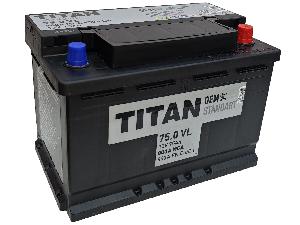 Аккумулятор 75Ач "TITAN STANDART" О.П. 278х175х190 