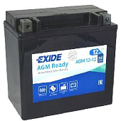 Аккумулятор 12Ач "EXIDE AGM12-12" П.П. 150х87х145 
